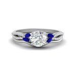 Load image into Gallery viewer, vine-split-band-round-cut-diamond-wedding-set-with-sapphire-in-white-gold-FDENR3211ROGSABLANGLE3-NL-WG.jpg