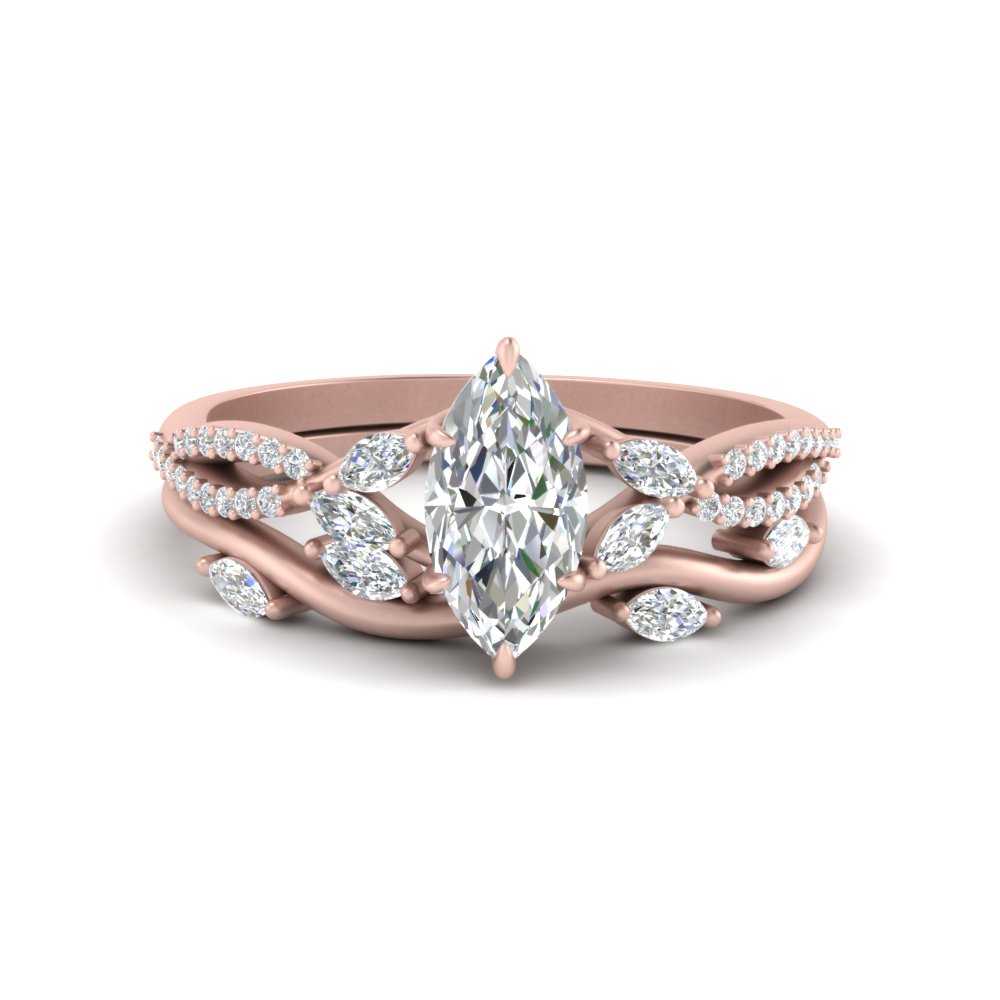 Vine Marquise Simple Wedding Band