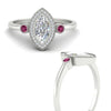 Load image into Gallery viewer, vintage-bezel-marquise-cut-pink-sapphire-halo-engagement-ring-in-white-gold-fdenr11745mqgsadrpiangle3-nl-wg.jpg