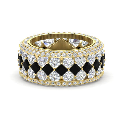 Vintage Princess And Round Anniversary Eternity Band