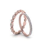 Load image into Gallery viewer, vintage-diamond-stackable-wedding-rings-in-rose-gold-FD8643B-NL-RG.jpg