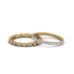 Load image into Gallery viewer, vintage-diamond-stackable-wedding-rings-in-yellow-gold-FD8643B-NL-YG.jpg