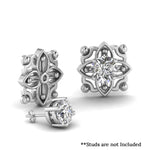 Load image into Gallery viewer, vintage-floral-earring-jackets-in-white-gold-FDEAR82132ANGLE2-NL-WG