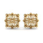 Load image into Gallery viewer, vintage-floral-earring-jackets-in-yellow-gold-FDEAR82132ANGLE2-NL-YG
