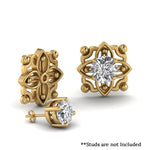 Load image into Gallery viewer, vintage-floral-earring-jackets-in-yellow-gold-FDEAR82132ANGLE2-NL-YG