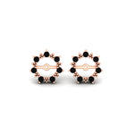 Load image into Gallery viewer, vintage-halo-black-diamond-earring-jackets-for-2-carat-studs-in-rose-gold-fdear815gblackangle2-2.00ct-nl-rg.jpg?v=1762757057