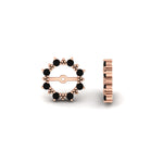 Load image into Gallery viewer, vintage-halo-black-diamond-earring-jackets-for-3-carat-studs-in-rose-gold-fdear815gblackangle4-3.00ct-nl-rg.jpg?v=1762758803