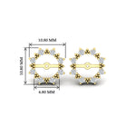 Load image into Gallery viewer, vintage-halo-diamond-earring-jackets-for-3-carat-studs-in-yellow-gold-fdear815angle2-3.00ct-nl-yg-hw.jpg?v=1762758803