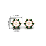 Load image into Gallery viewer, vintage-halo-emerald-earring-jackets-for-1-carat-studs-in-rose-gold-fdear815gemgrangle2-1.00ct-nl-rg-hw.jpg