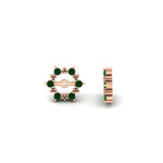 Load image into Gallery viewer, vintage-halo-emerald-earring-jackets-for-1-carat-studs-in-rose-gold-fdear815gemgrangle4-1.00ct-nl-rg.jpg