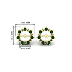 Load image into Gallery viewer, vintage-halo-emerald-earring-jackets-for-2-carat-studs-in-yellow-gold-fdear815gemgrangle2-2.00ct-nl-yg-hw.jpg?v=1762757654