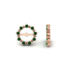 Load image into Gallery viewer, vintage-halo-emerald-earring-jackets-for-4-carat-studs-in-rose-gold-fdear815gemgrangle4-4.00ct-nl-rg.jpg?v=1762758663