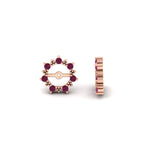 Load image into Gallery viewer, vintage-halo-pink-sapphire-earring-jackets-for-2-carat-studs-in-rose-gold-fdear815gsadrpiangle4-2.00ct-nl-rg.jpg?v=1762757057