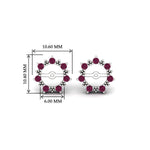 Load image into Gallery viewer, vintage-halo-pink-sapphire-earring-jackets-for-2-carat-studs-in-white-gold-fdear815gsadrpiangle2-2.00ct-nl-wg-hw.jpg?v=1762757057