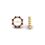 Load image into Gallery viewer, vintage-halo-pink-sapphire-earring-jackets-for-3-carat-studs-in-yellow-gold-fdear815gsadrpiangle4-3.00ct-nl-yg.jpg?v=1762759333