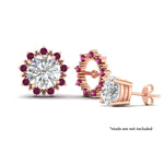 Load image into Gallery viewer, vintage-halo-pink-sapphire-earring-jackets-for-4-carat-studs-in-rose-gold-fdear815gsadrpiangle3-4.00ct-nl-rg.jpg?v=1762758664