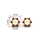 Load image into Gallery viewer, vintage-halo-ruby-earring-jackets-for-1-carat-studs-in-yellow-gold-fdear815grudrangle2-1.00ct-nl-yg-hw.jpg