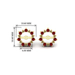 Load image into Gallery viewer, vintage-halo-ruby-earring-jackets-for-2-carat-studs-in-yellow-gold-fdear815grudrangle2-2.00ct-nl-yg-hw.jpg?v=1762757654