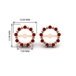 Load image into Gallery viewer, vintage-halo-ruby-earring-jackets-for-4-carat-studs-in-rose-gold-fdear815grudrangle2-4.00ct-nl-rg-hw.jpg?v=1762758664