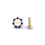 Load image into Gallery viewer, vintage-halo-sapphire-earring-jackets-for-2-carat-studs-in-yellow-gold-fdear815gsablangle4-2.00ct-nl-yg.jpg?v=1762757654