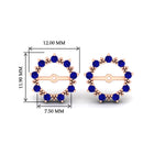 Load image into Gallery viewer, vintage-halo-sapphire-earring-jackets-for-4-carat-studs-in-rose-gold-fdear815gsablangle2-4.00ct-nl-rg-hw.jpg?v=1762758664