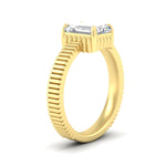 Load image into Gallery viewer, vintage-inspired-ribbed-band-diamond-ring-in-yellow-gold-fdenr11663emangle2-nl-yg