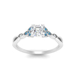 Load image into Gallery viewer, vintage-irish-knot-asscher-diamond-engagement-ring-with-blue-topaz-in-white-gold-FD124181ASRGICBLTO-NL-WG.jpg