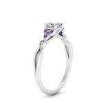 Load image into Gallery viewer, vintage-irish-knot-asscher-diamond-engagement-ring-with-purple-topaz-in-white-gold-FD124181ASRGVITO-NL-WG.jpg
