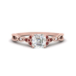 Load image into Gallery viewer, vintage-irish-knot-asscher-diamond-engagement-ring-with-ruby-in-rose-gold-FD124181ASRGRUDR-NL-RG.jpg