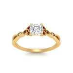Load image into Gallery viewer, vintage-irish-knot-asscher-diamond-engagement-ring-with-ruby-in-yellow-gold-FD124181ASRGRUDR-NL-YG.jpg
