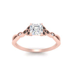 Load image into Gallery viewer, vintage-irish-knot-asscher-engagement-ring-with-black-diamond-in-rose-gold-FD124181ASRGBLACK-NL-RG.jpg