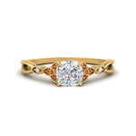 Load image into Gallery viewer, vintage-irish-knot-cushion-diamond-engagement-ring-with-orange-sapphire-in-yellow-gold-FD124181CURGSAOR-NL-YG.jpg