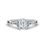 Load image into Gallery viewer, vintage-irish-knot-emerald-cut-diamond-engagement-ring-with-blue-topaz-in-white-gold-FD124181EMRGICBLTO-NL-WG.jpg