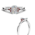 Load image into Gallery viewer, vintage-irish-knot-emerald-cut-diamond-engagement-ring-with-ruby-in-white-gold-FD124181EMRGRUDR-NL-WG.jpg