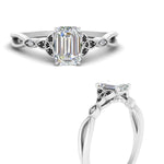 Load image into Gallery viewer, vintage-irish-knot-emerald-cut-engagement-ring-with-black-diamond-in-white-gold-FD124181EMRGBLACK-NL-WG.jpg