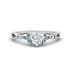 Load image into Gallery viewer, vintage-irish-knot-heart-diamond-engagement-ring-with-blue-topaz-in-white-gold-FD124181HTRGICBLTO-NL-WG.jpg