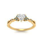 Load image into Gallery viewer, vintage-irish-knot-heart-diamond-engagement-ring-with-blue-topaz-in-yellow-gold-FD124181HTRGICBLTO-NL-YG.jpg