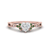 Load image into Gallery viewer, vintage-irish-knot-heart-diamond-engagement-ring-with-emerald-in-rose-gold-FD124181HTRGEMGR-NL-RG.jpg