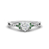 Load image into Gallery viewer, vintage-irish-knot-heart-diamond-engagement-ring-with-emerald-in-white-gold-FD124181HTRGEMGR-NL-WG.jpg