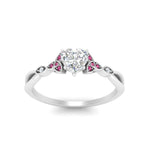 Load image into Gallery viewer, vintage-irish-knot-heart-diamond-engagement-ring-with-pink-sapphire-in-white-gold-FD124181HTRGSADRPI-NL-WG.jpg