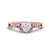 Load image into Gallery viewer, vintage-irish-knot-heart-diamond-engagement-ring-with-purple-topaz-in-rose-gold-FD124181HTRGVITO-NL-RG.jpg