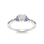 Load image into Gallery viewer, vintage-irish-knot-heart-diamond-engagement-ring-with-purple-topaz-in-white-gold-FD124181HTRGVITO-NL-WG.jpg