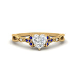 Load image into Gallery viewer, vintage-irish-knot-heart-diamond-engagement-ring-with-sapphire-in-yellow-gold-FD124181HTRGSABL-NL-YG.jpg