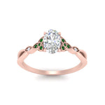 Load image into Gallery viewer, vintage-irish-knot-oval-diamond-engagement-ring-with-emerald-in-rose-gold-FD124181OVRGEMGR-NL-RG.jpg