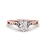Load image into Gallery viewer, vintage-irish-knot-pear-diamond-engagement-ring-with-blue-topaz-in-rose-gold-FD124181PERGICBLTO-NL-RG.jpg