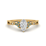 Load image into Gallery viewer, vintage-irish-knot-pear-diamond-engagement-ring-with-blue-topaz-in-yellow-gold-FD124181PERGICBLTO-NL-YG.jpg