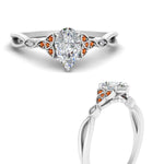Load image into Gallery viewer, vintage-irish-knot-pear-diamond-engagement-ring-with-orange-sapphire-in-white-gold-FD124181PERGSAOR-NL-WG.jpg