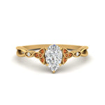 Load image into Gallery viewer, vintage-irish-knot-pear-diamond-engagement-ring-with-orange-sapphire-in-yellow-gold-FD124181PERGSAOR-NL-YG.jpg