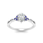 Load image into Gallery viewer, vintage-irish-knot-pear-diamond-engagement-ring-with-sapphire-in-white-gold-FD124181PERGSABL-NL-WG.jpg