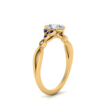 Load image into Gallery viewer, vintage-irish-knot-pear-diamond-engagement-ring-with-sapphire-in-yellow-gold-FD124181PERGSABL-NL-YG.jpg